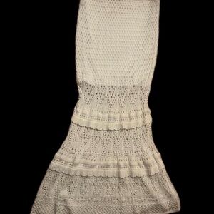 VENUS Cream Lace Maxi Knit Skirt